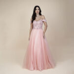 Vestido Isabella Importado Bordado Busto, Ombro A Ombro e Sa - Rosa