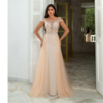 Vestido Sadie Importado Busto Flores Bordada e Saia Detalhe - Rose