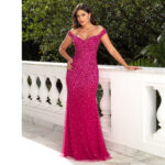 Vestido Anaya Importado Bordado Ombro A Ombro Bicici - Pink