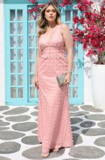 Vestido Dakota Tule Bordado 3d Saia Sereia - Rose