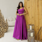 Vestido Dalilah Zibeline, Cinto e Saia Rodada - Fuchsia