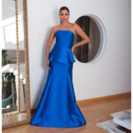 Vestido Palmer Zibeline Tqc, Detalhe Cintura e Saia Sereia - Royal