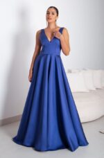 Vestido Mara Zibeline Regata Saia Rodada - Royal