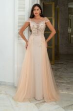 Vestido Sadie Importado Busto Flores Bordada e Saia Detalhe - Rose