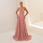 Vestido Rory Chiffon Tqc com Saia Rodada - Rose