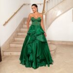 Vestido Aylin Organza Tqc e Saia Cascata - Verde