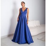 Vestido Mara Zibeline Regata Saia Rodada - Royal