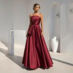 Vestido Aitana Zibeline Tqc Saia Rodada - Marsala