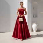 Vestido Aitana Zibeline Tqc Saia Rodada - Vermelho