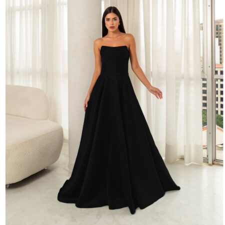Vestido Shiloh Zibeline Tqc com Saia Rodada - Preto