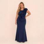 Vestido Rory Alfaiataria Costas Abertas com Saia Fenda - Marinho