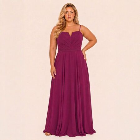 Vestido Eliana Chiffon Regata com Saia Rodada - Fuchsia