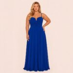 Vestido Eliana Chiffon Regata com Saia Rodada - Royal