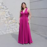 Vestido Cassidy Crepe Ggt, Franzido Frontal e Detalhe Costas - Fuchsia