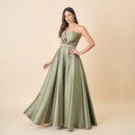 Vestido Elsie Zibeline Tqc com Saia Rodada - Oliva