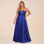 Vestido Jimena Zibeline Busto Prega e Saia Rodada - Royal