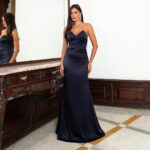 Vestido Mabel Amanda Tqc com Saia Sereia - Marinho