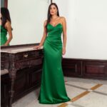 Vestido Mabel Amanda Tqc com Saia Sereia - Verde