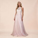 Vestido Alicia Importado Renda Aplicada com Perola Saia Rodada - Rosa