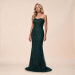 Vestido Beatriz Importado Tqc Bordado e Saia Sereia - Musgo